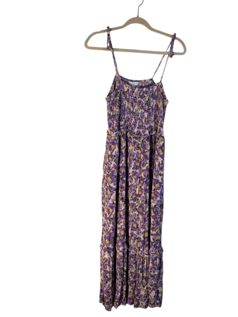Time and Tru Lavender  Women's Floral Smocked Large Sundress